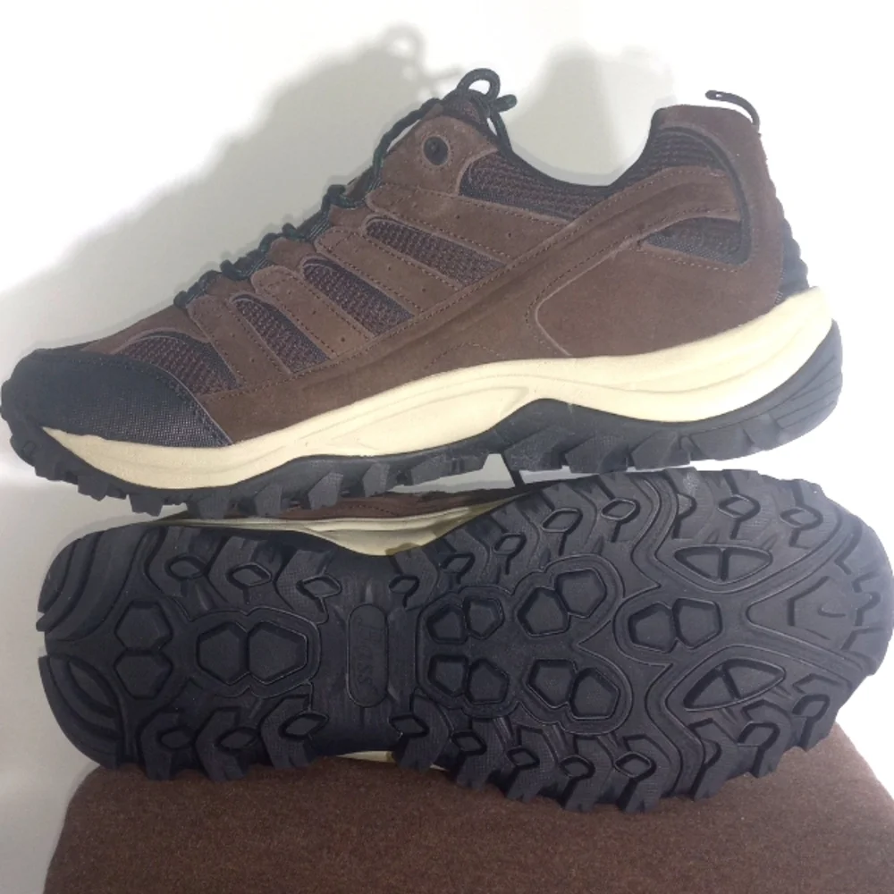 G.H. BASS BROWN LEATHER SUADE HIKING SHOES